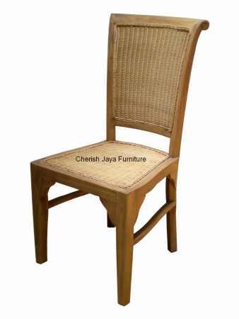 Code: SJC 009 Name: Classic Rattan Chair Size: W=40 x D=46 x H=90 cm Wood: Solid Teakwood